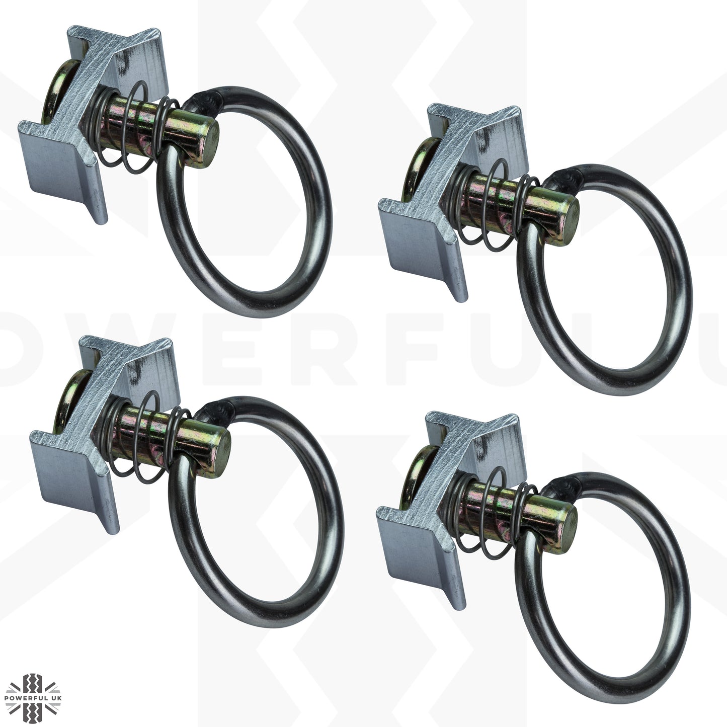 Sliding Tie-down Loop Fixings - 4pc Kit for Land Rover Defender L663