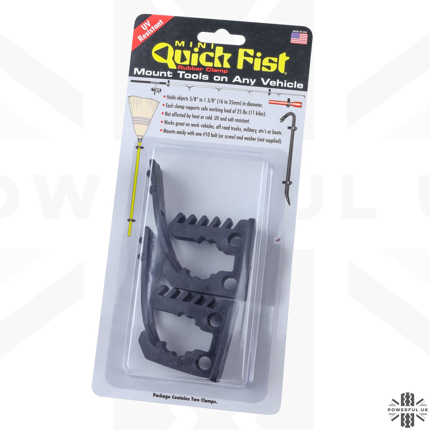 2x QuickFist Mini Clamps + 2x Molle Plate Mounting Clips