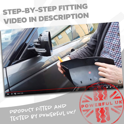 Genuine Mirror Covers - Top Half Caps for Range Rover Sport L494  - Chrome