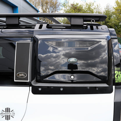 Side Panel Decal Kit - 'Blank & Badge Relocate' - Matte Black for Land Rover Defender L663