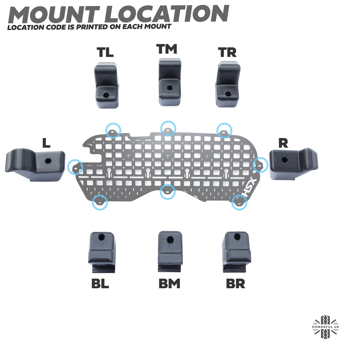 Rear Door Interior Molle Plate for Land Rover Defender L663