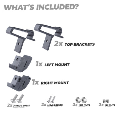 Hella Spotlight Mount Kit for Expedition Roof Rack for Land Rover Defender L663 - MOUNTS ONLY