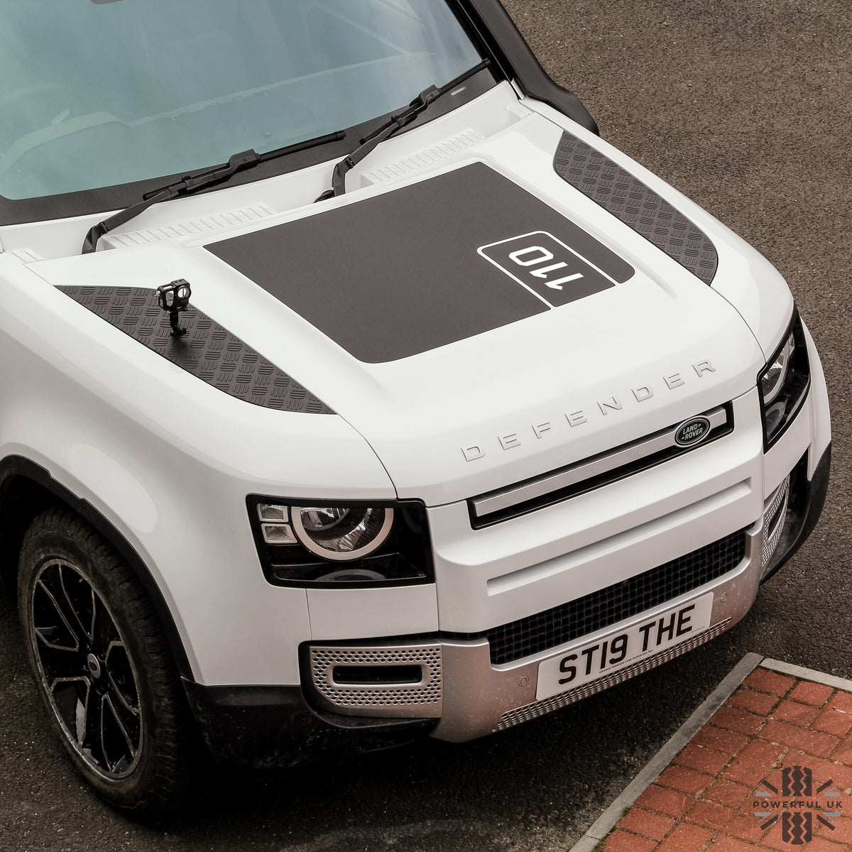 Bonnet Decal '90/110/130' - Genuine (shorter) for Land Rover Defender L663