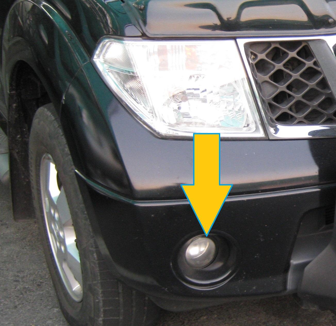 Front Bumper Fog Lamps for Nissan Navara D40 Pickup - LED DRL Style 2 (Pair)