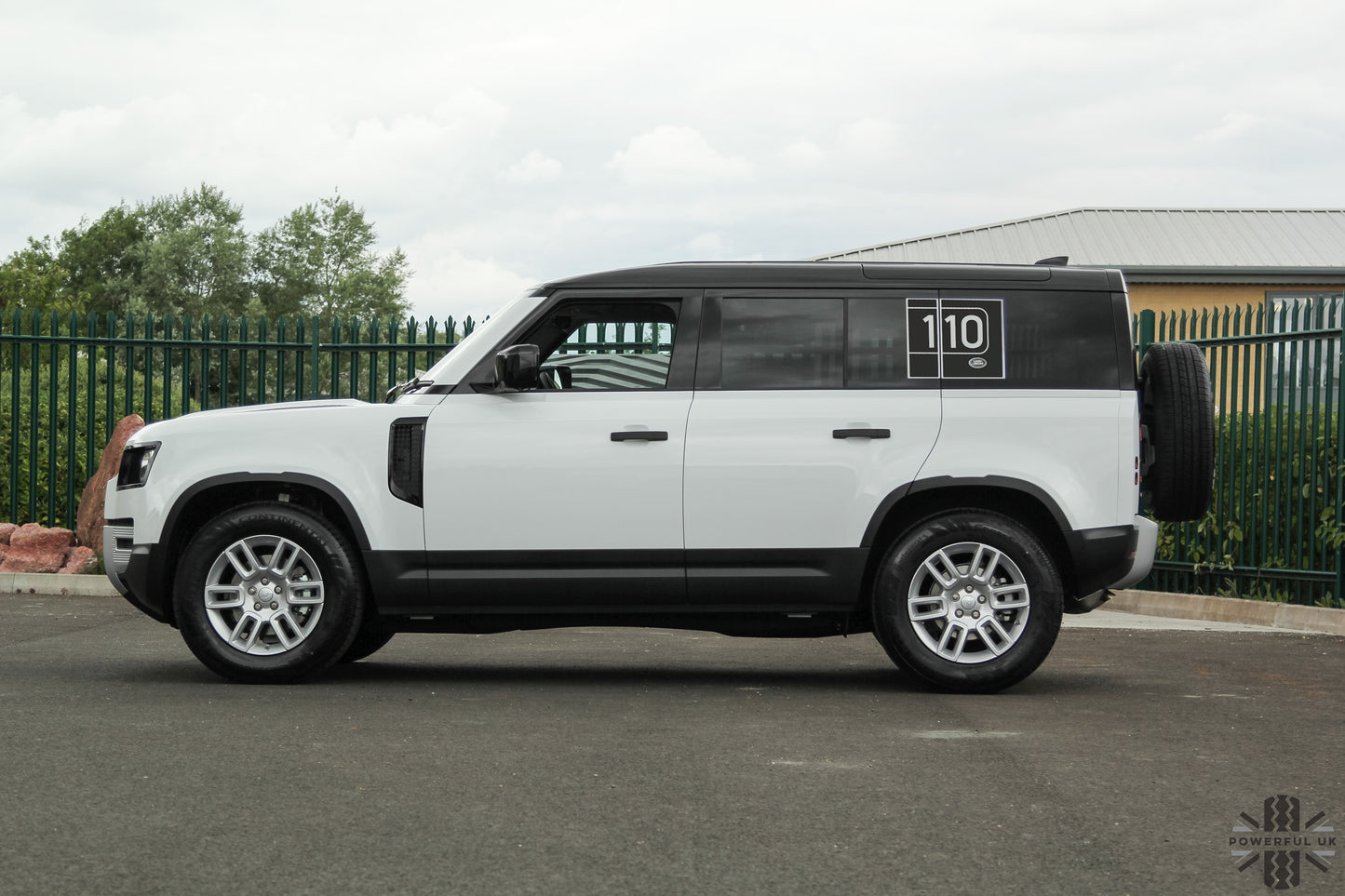 Side Panel Decal Kit - '110' - Matte Black for Land Rover Defender L663