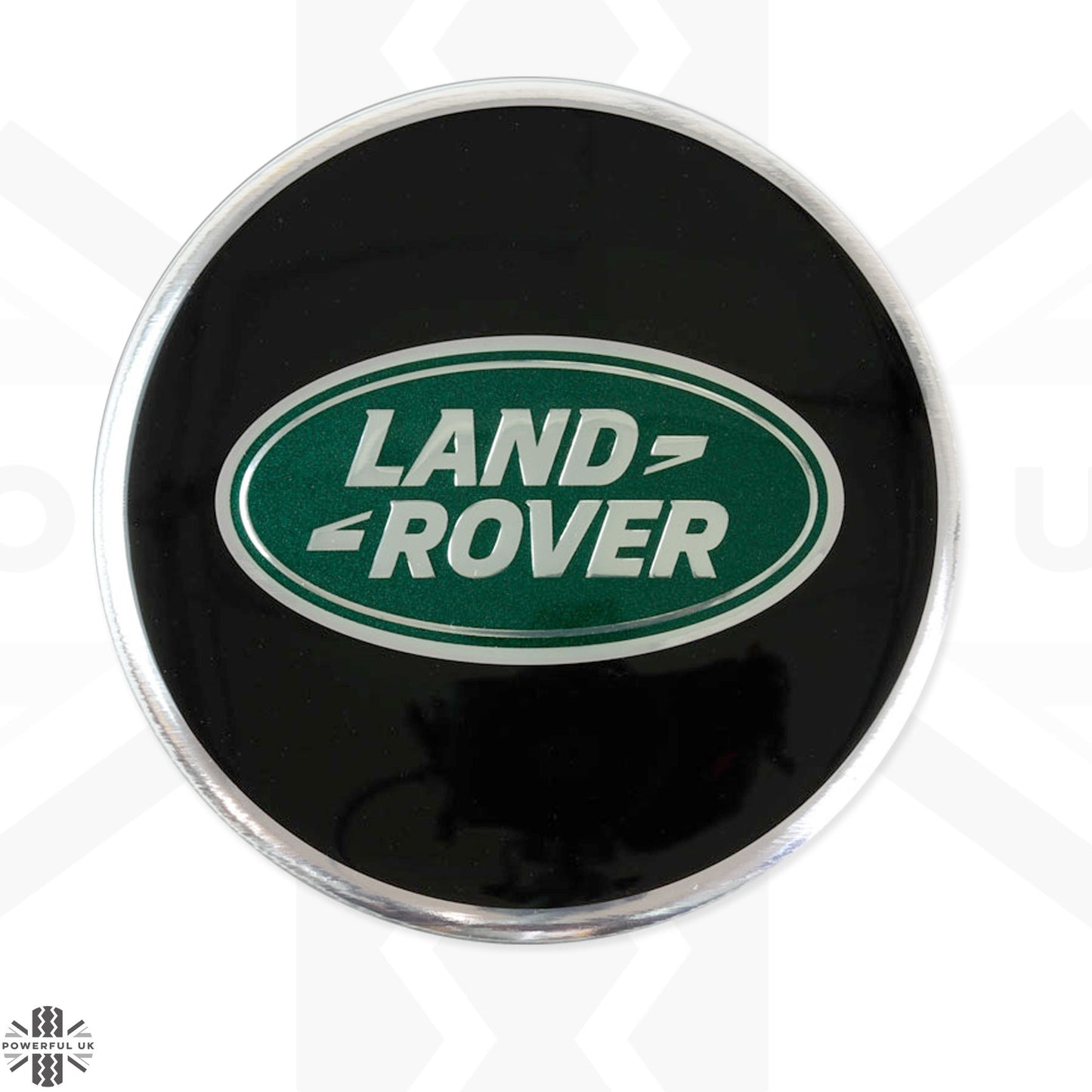 Genuine 1x Black & Green Alloy Wheel Centre Cap for Land Rover Defender L663