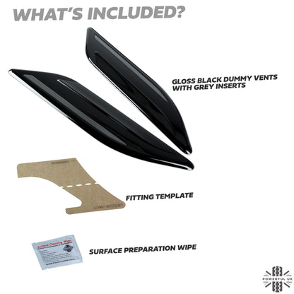 Dummy Bonnet Vents (Type 2) - 'Black & Grey' for Range Rover Evoque