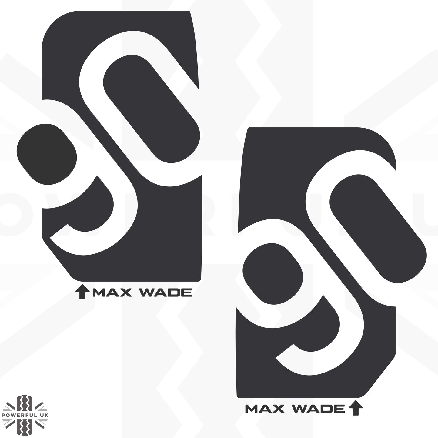 Door/Side Vent Decal Kit 'Rotated 90' - Matte Black for Land Rover Defender L663