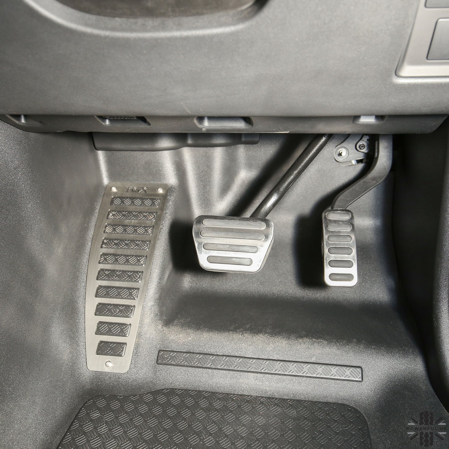 Footrest Plate in Brushed Stainless Steel for Land Rover Defender L663 - RHD