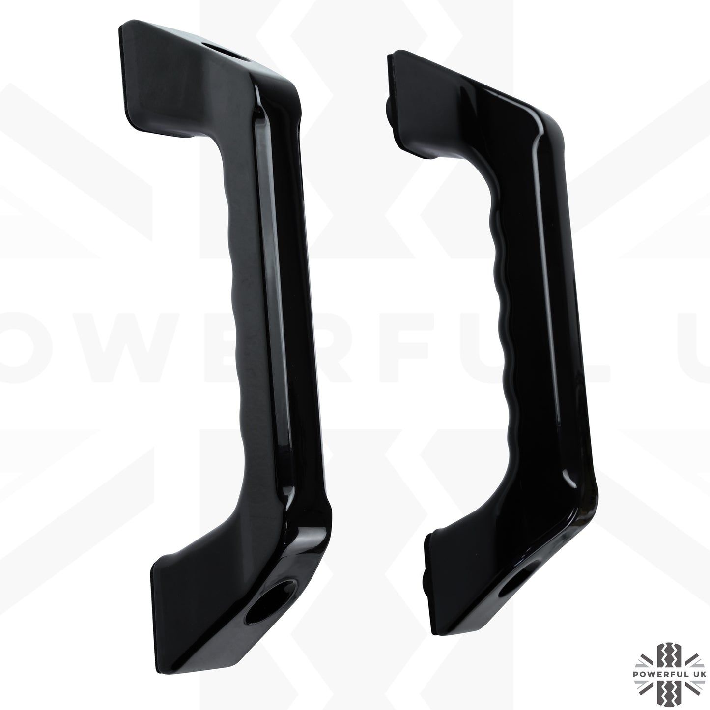Aluminium Rear Grab Handles (Pair) for Land Rover Defender L663 - Satin Black