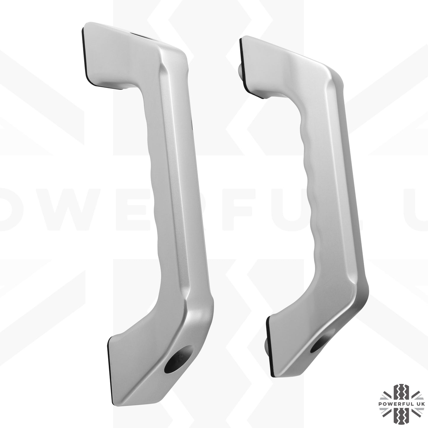 Aluminium Rear Grab Handles (Pair) for Land Rover Defender L663 - Silver