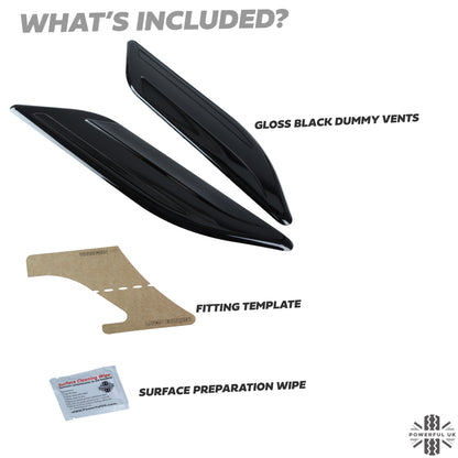 Dummy Bonnet Vents (Type 2) - 'All Gloss Black' for Range Rover Evoque
