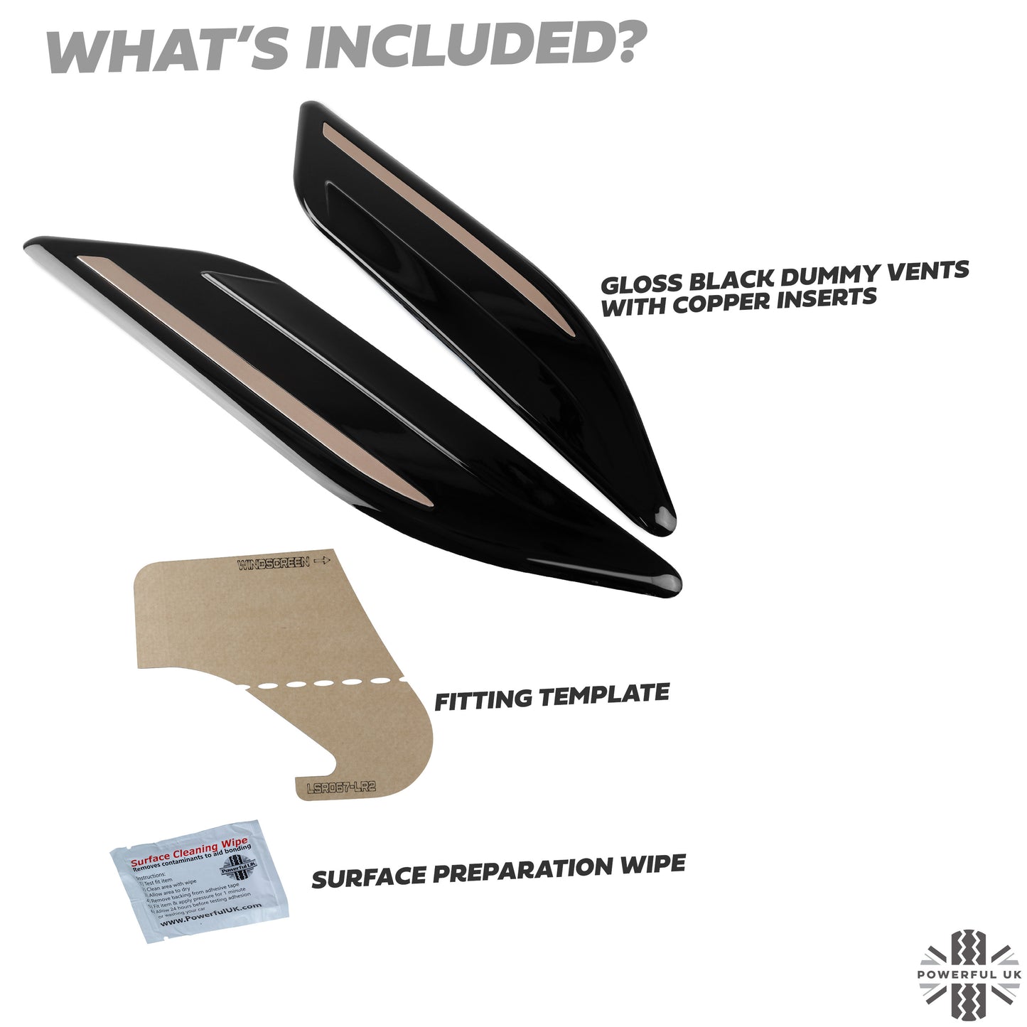 Dummy Bonnet Vents (Type 2) - 'Black & Copper' for Land Rover Freelander 2