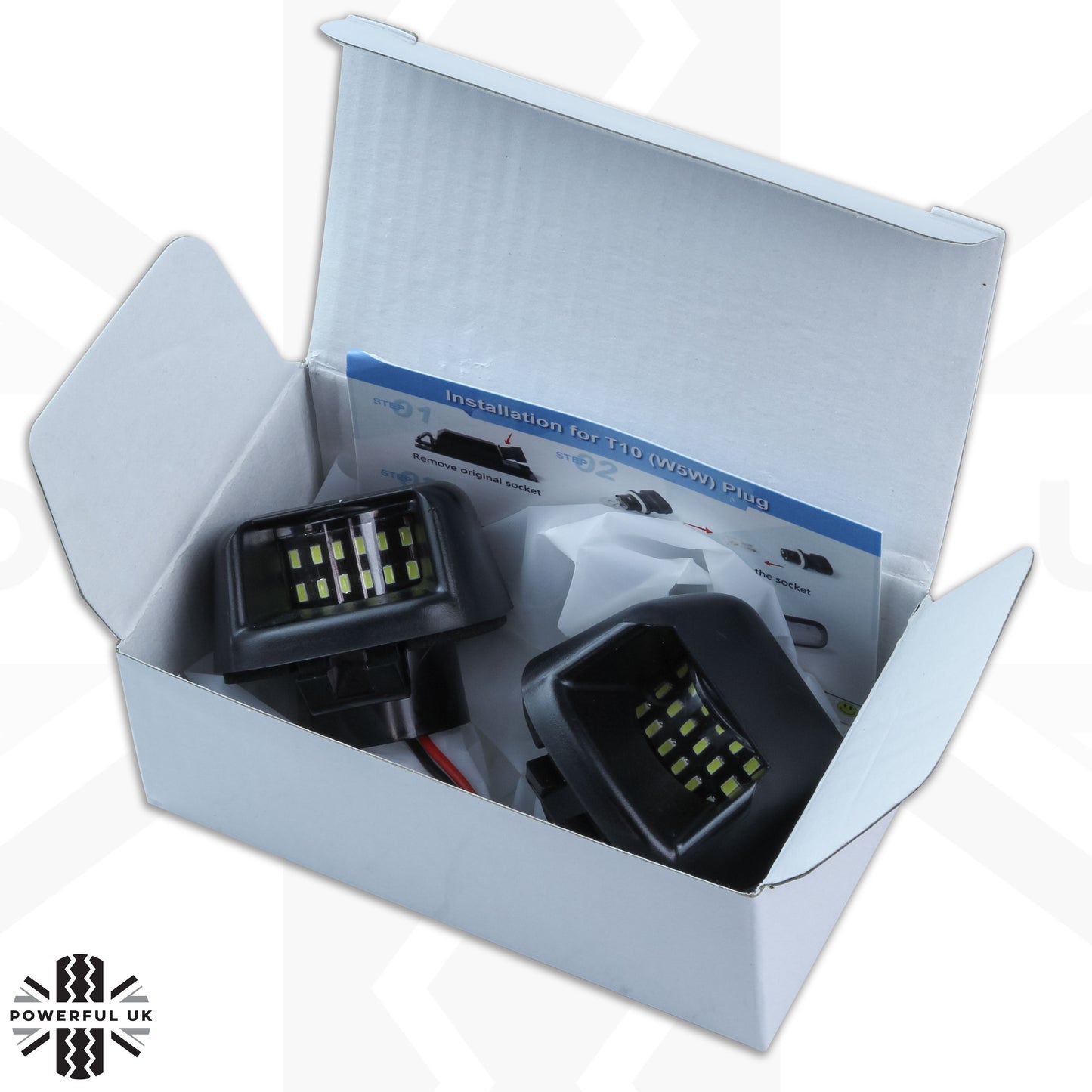 Rear Number Plate Lights (Pair) - Late Type - LED - Nissan Navara D40