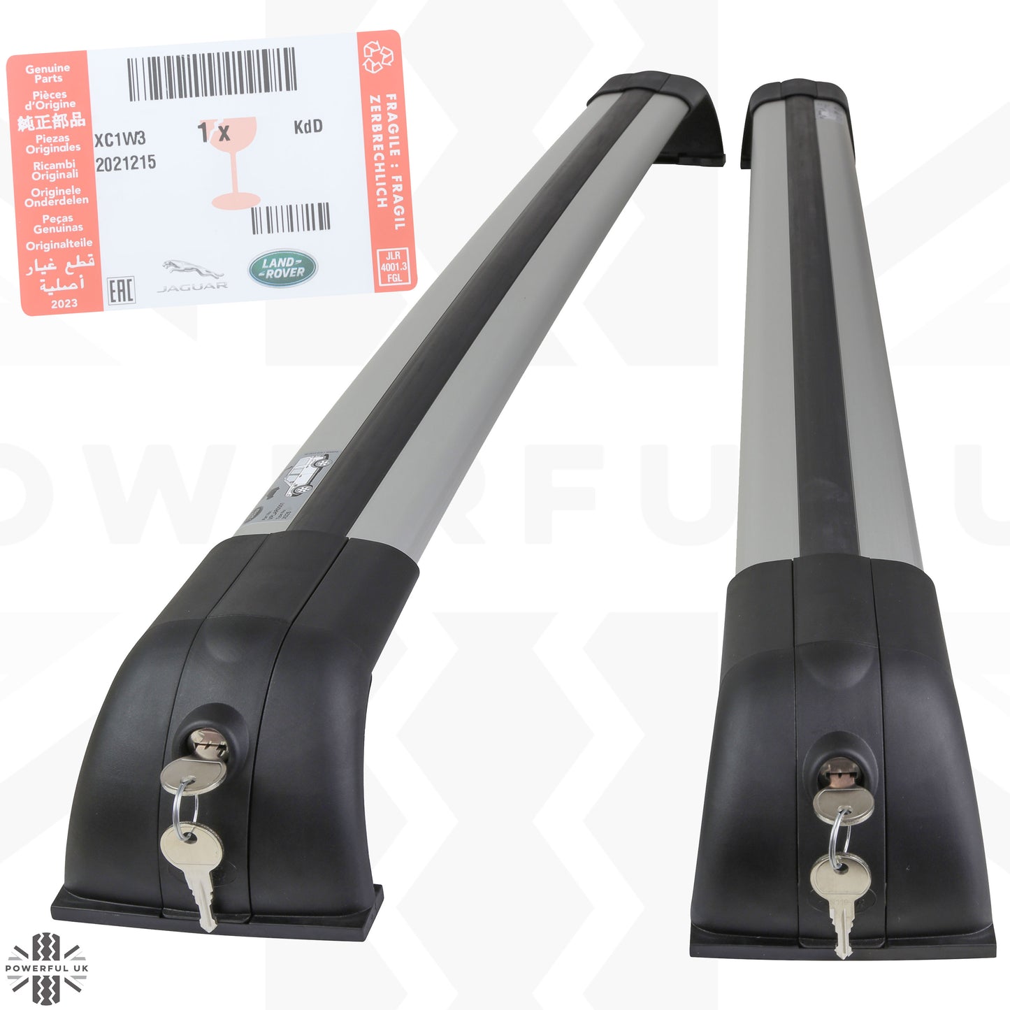 Roof Rack - Locking Cross Bar Kit Genuine - Silver - for Land Rover Discovery 3/ 4