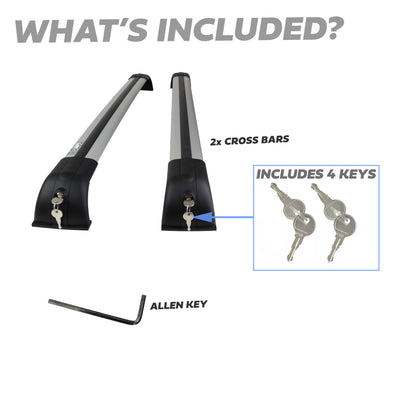 Roof Rack - Locking Cross Bar Kit Genuine - Silver - for Land Rover Discovery 3/ 4