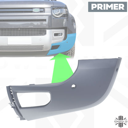 Front Bumper Corner for Land Rover Defender L663 in Primer (Smooth) - LEFT