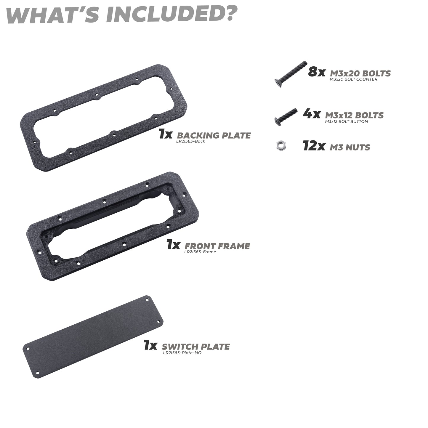 Overhead Switch Panel for Land Rover Defender L663 - Blank Plate NO Switches