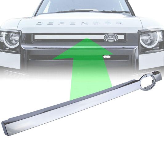 Front Grille Bar in Noble Chrome (Genuine) for Land Rover Defender L663