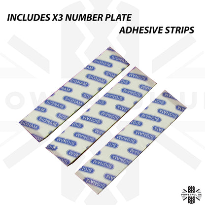 Square Rear Number Plate Surround for Land Rover Defender - Black