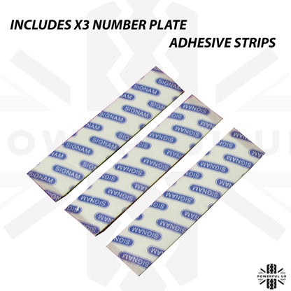 Square Rear Number Plate Surround for Land Rover Defender - Chrome