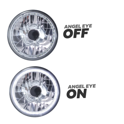 7" Headlights (Pair) with Angel Eye for Range Rover Classic - RHD