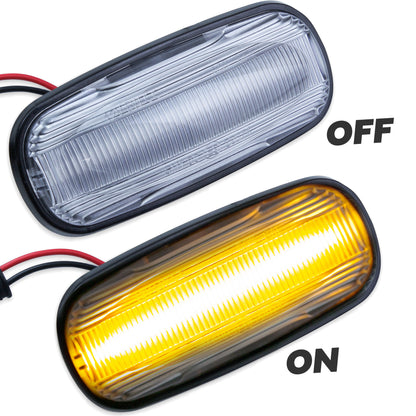 Side Repeaters (Pair) - LED - Clear - for Land Rover Discovery 2