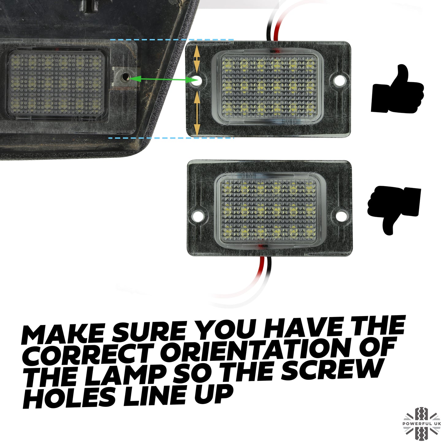 LED Rear Number plate light Kit for Land Rover Discovery 1 & 2