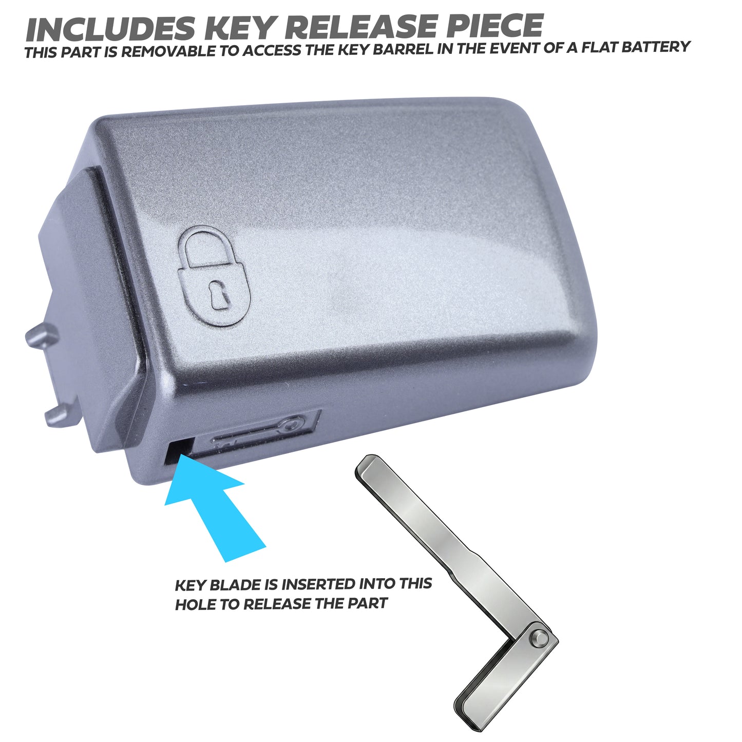 Door Handle 'Skins' for Range Rover Sport L320 2010-13 (with hole for button)  - Orkney Grey