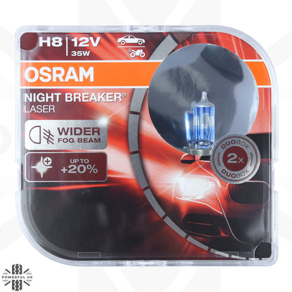 OSRAM H8 Cornering Lamp Bulbs for Range Rover Sport L320 2005-09