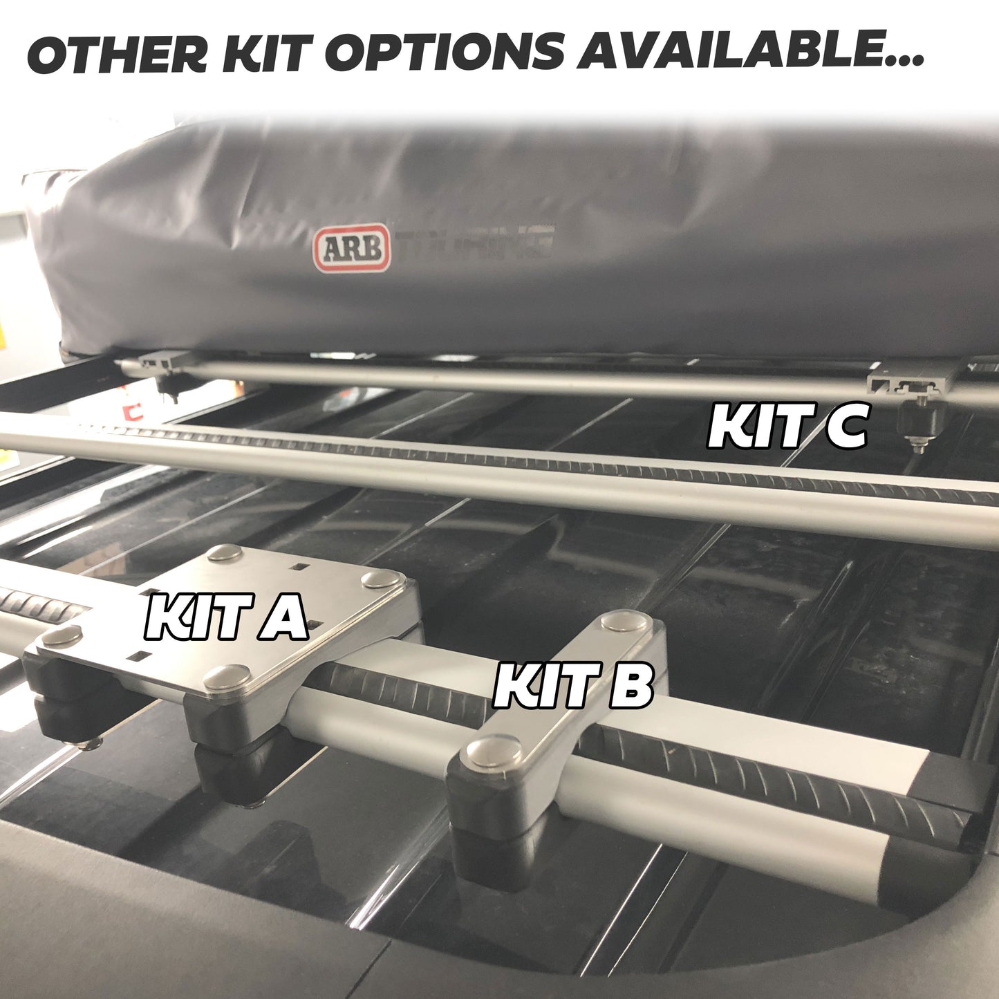 Roof Rack Mount Clamp for the Land Rover Defender L663 - Kit D (Black)