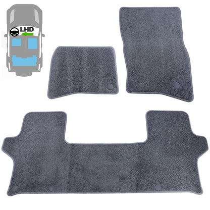 Grey Carpet Floor Mat Set - Genuine - for Land Rover Defender L663 (90 models) - LHD