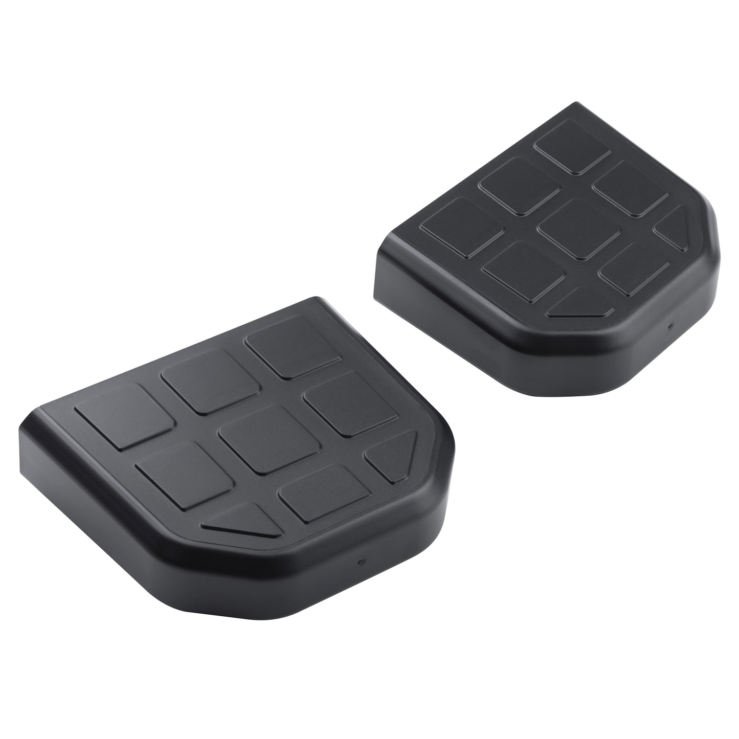 2x Tow Eye Covers for Land Rover Defender L663 - Square Patterned Top - Matt Black