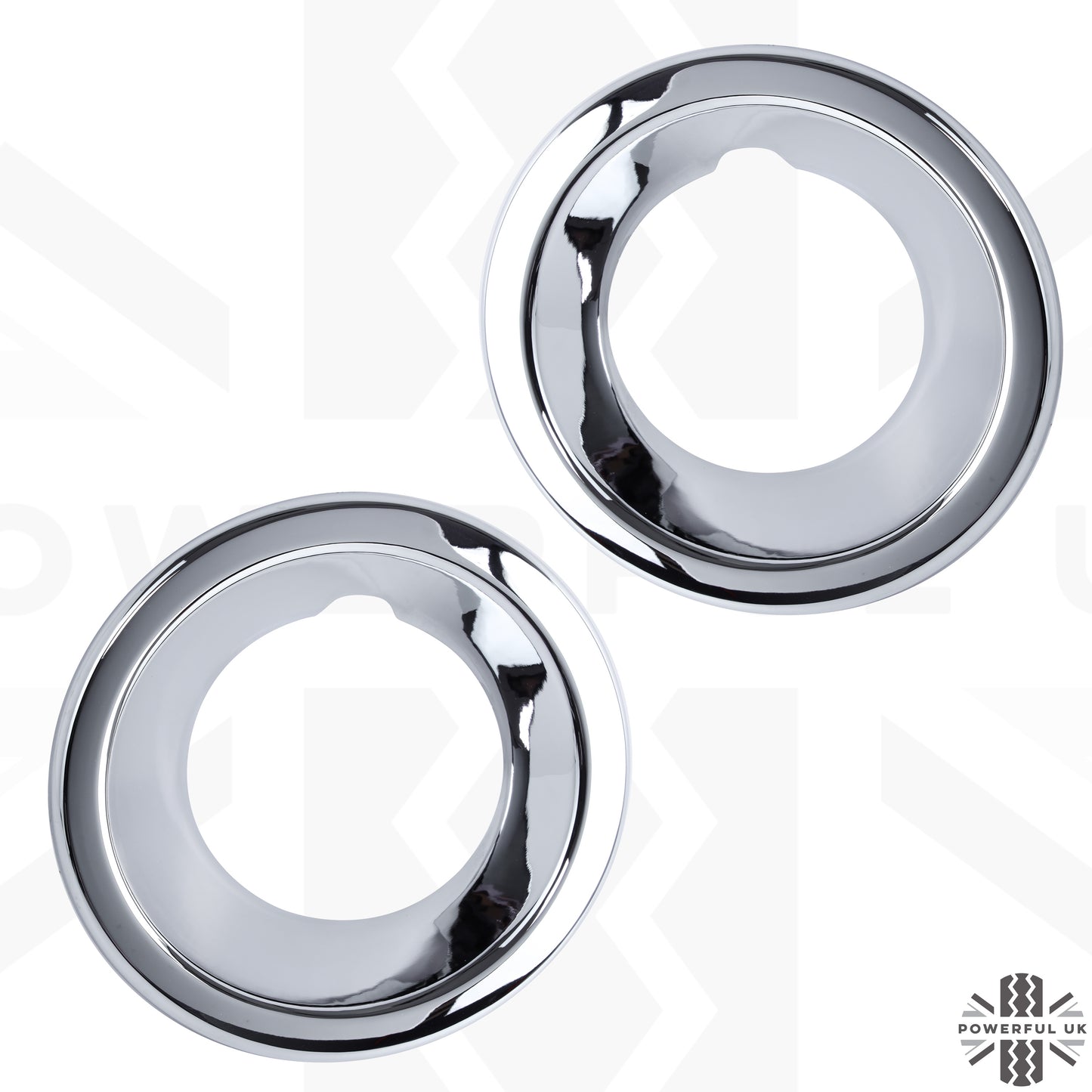 Fog Bezel COVERS for Land Rover Discovery 3 - Chrome