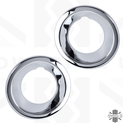 Fog Bezel COVERS for Land Rover Discovery 3 - Chrome