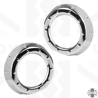 2x Foglight Bezel Covers for Range Rover L322 2010 - Chrome