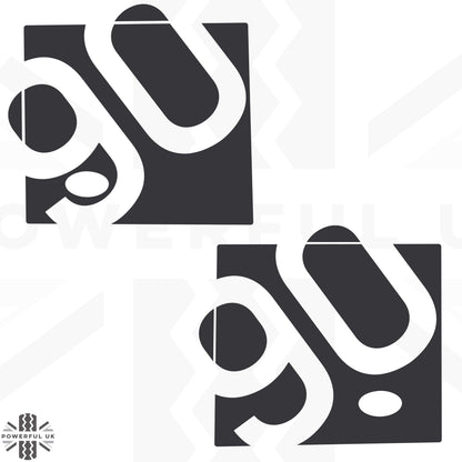 Side Panel Decal Kit - 'Rotated 90' - Matte Black for Land Rover Defender L663(90)