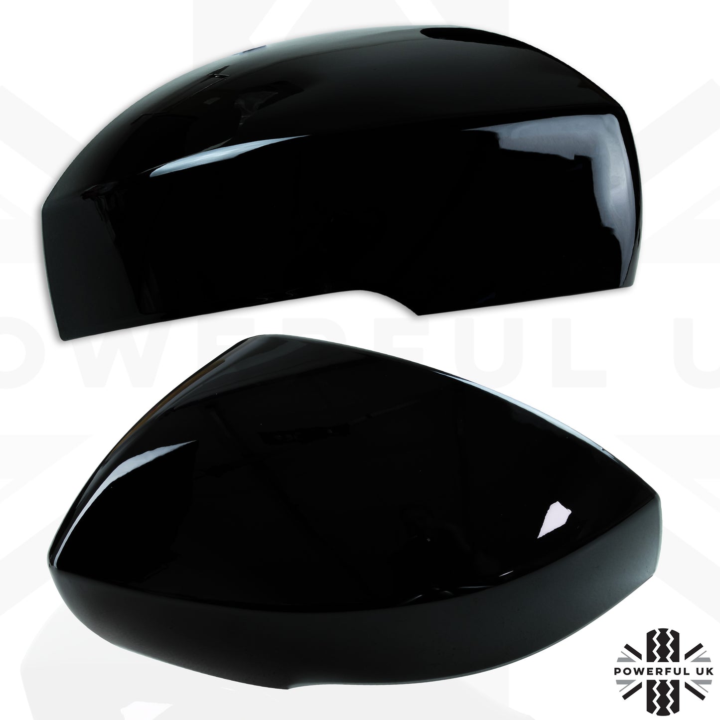 Mirror Covers - Top Half Caps for Land Rover Discovery 5 - Gloss Black