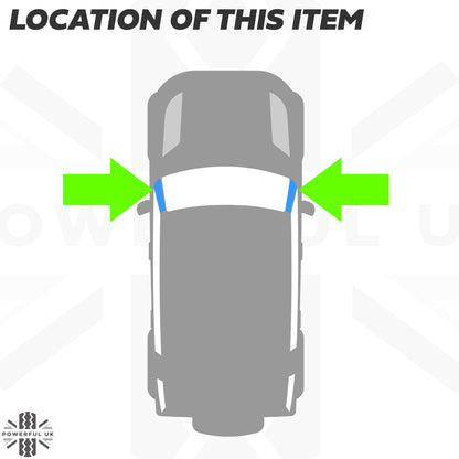 Genuine A Pillar Finishers in Gloss Black for Land Rover Defender L663 - PAIR