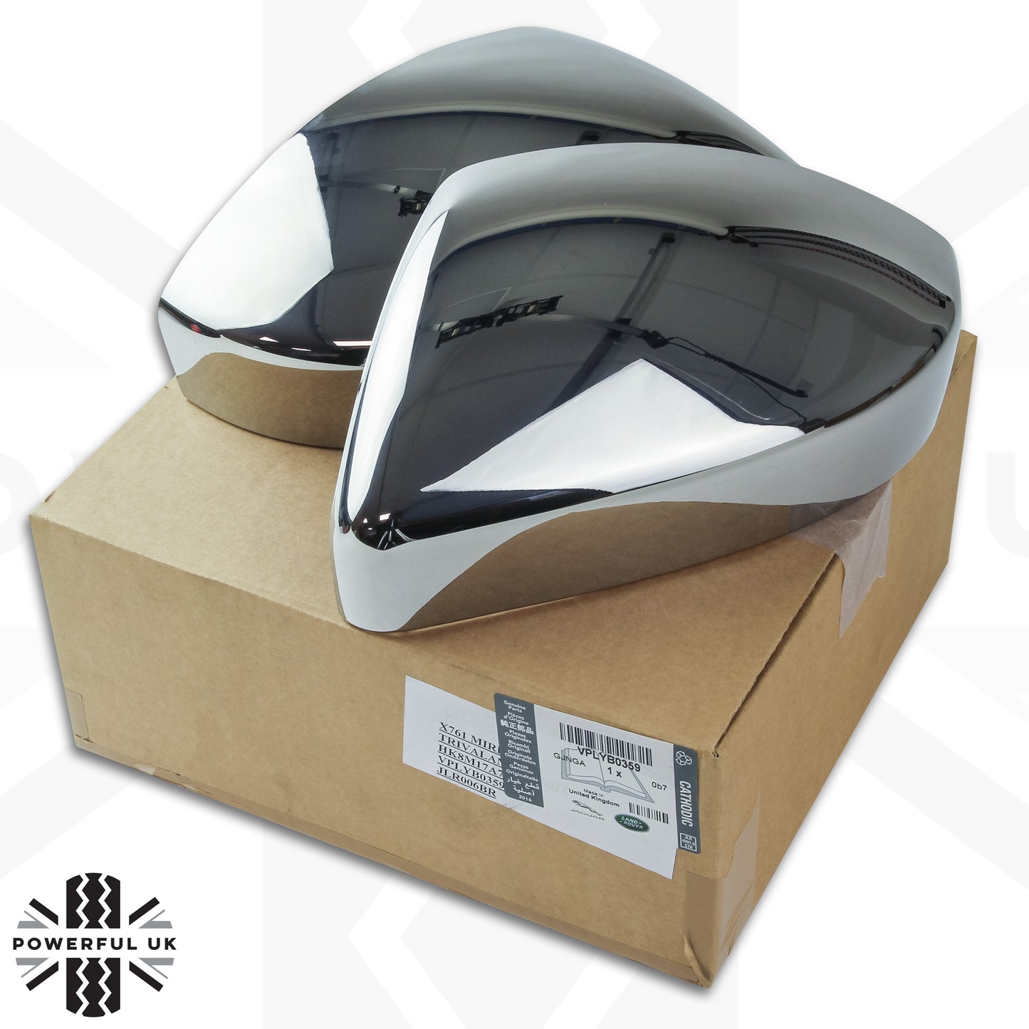 Genuine Chrome Mirror Caps for Range Rover Evoque 2014+