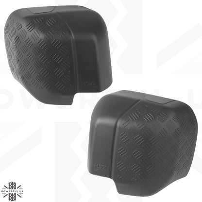 Extended Mirror Covers Chequer Plate  for Land Rover Defender L663 - NO Camera Mount
