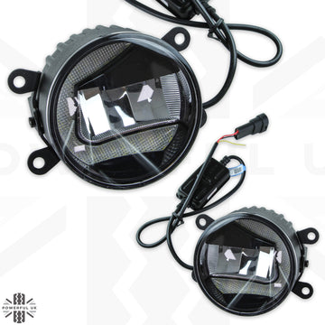 Pair Of Front Fog Lights For Land Rover Discovery 4 (2010-2016) - Halogen, Black Housing