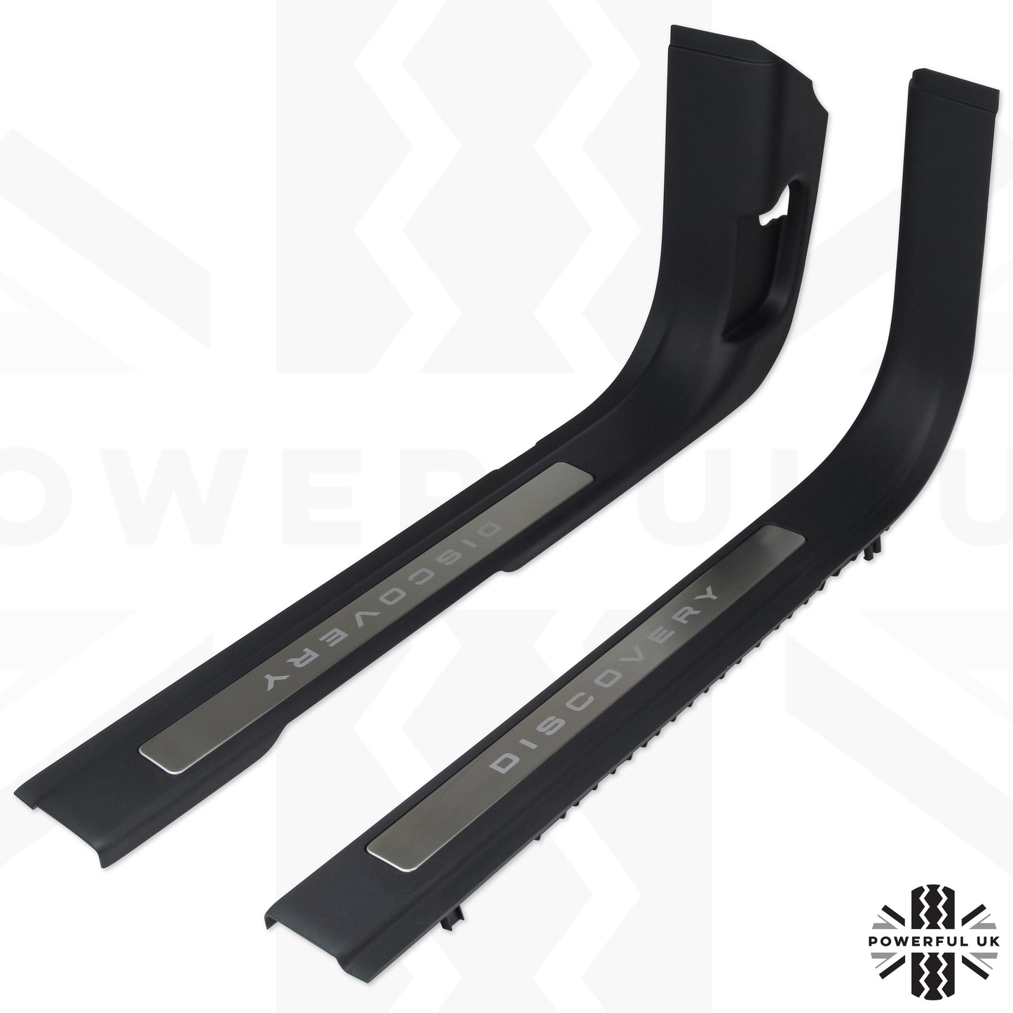 Interior Front Door Sill Scuff Plates - Ebony Black - for Land Rover Discovery Sport