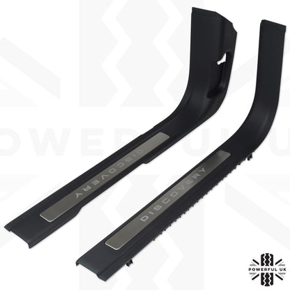 Interior Front Door Sill Scuff Plates - Ebony Black - for Land Rover Discovery Sport