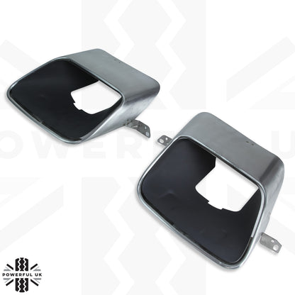 Rear Bumper Exhaust Tailpipe Tips (Pair) for Range Rover L405 2018 - Stainless Steel