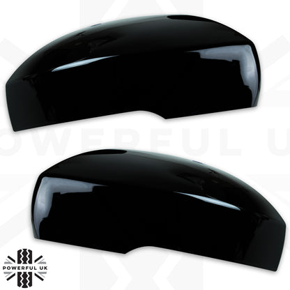 Top Half Mirror Covers - Stick on type for Land Rover Discovery 5 - Gloss Black