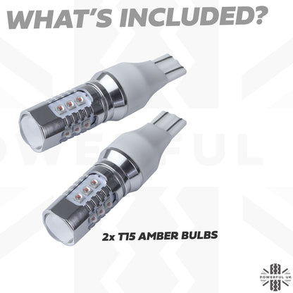 Amber LED Bulb (T15) - Single Function Indicator - PAIR