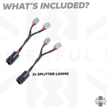 2x Rear Passenger Power Outlet Splitter Looms for Land Rover Defender L663
