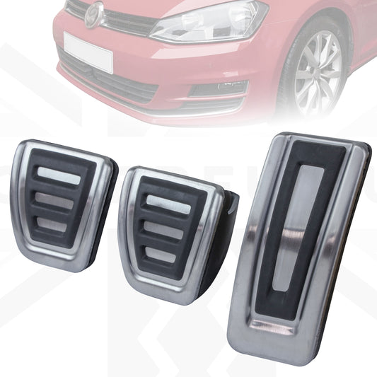 3pc Manual Pedal Cover Kit for VW Golf Mk7 & Mk7.5