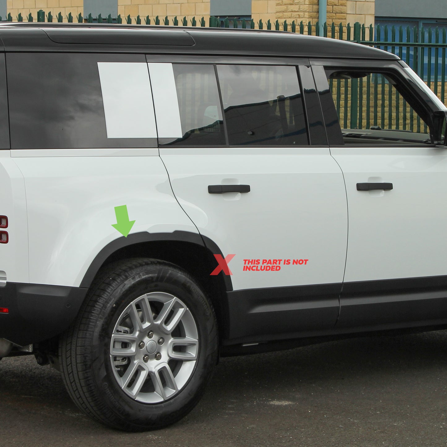 Wheel Arch Section - Standard Width - Rear Right (R3) for Land Rover Defender L663(110 & 130) - Gloss Black